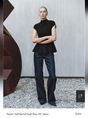 DL1961 Kaylen Soft Barrel High-Rise Jeans  in Moon Lake  Size 25 32" inseam